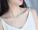 925 Sterling Silver Snake Bone Beaded Choker Necklace