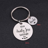 Aunty Belongs To Names Keychain - Stainless Steel Appreciation Gift