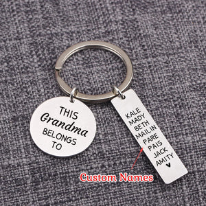 Personalized Keychain Set for Family Gift Names Keyring