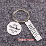Personalized Keychain Set for Family Gift Names Keyring