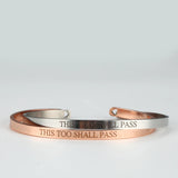 This Too Shall Pass Stainless Steel Bracelet