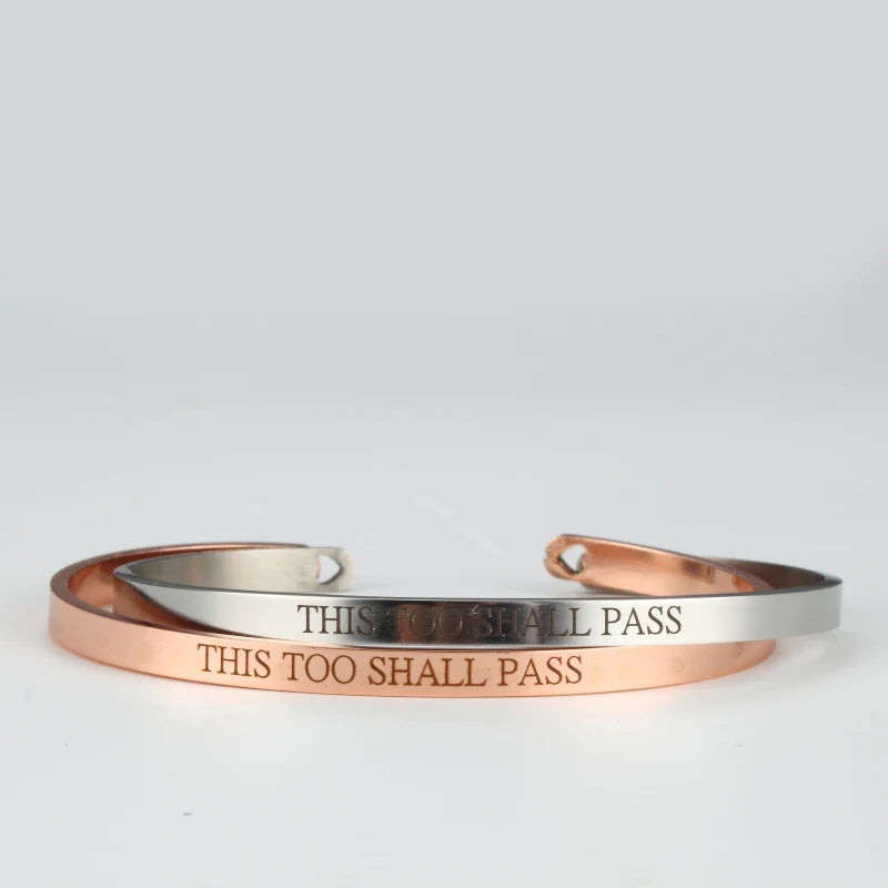 This Too Shall Pass Stainless Steel Bracelet