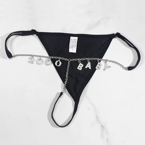 Crystal Letter Waist Chain Silver Shining Bikini Belly Chain Belt