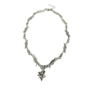 Thorns Stainless Steel Chain Choker Necklace Gothic Punk Style Charms Jewelry