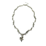 Thorns Stainless Steel Chain Choker Necklace Gothic Punk Style Charms Jewelry