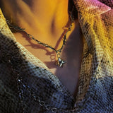 Thorns Stainless Steel Chain Choker Necklace Gothic Punk Style Charms Jewelry
