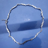 Thorns Stainless Steel Chain Choker Necklace Gothic Punk Style Charms Jewelry