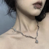 Thorns Stainless Steel Chain Choker Necklace Gothic Punk Style Charms Jewelry
