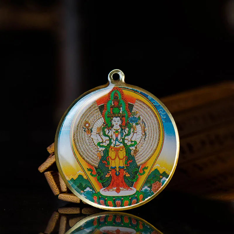 Small Kwan-yin Buddha Statue Thangka Tibetan Buddhism Pendant