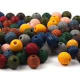 Beehive Round Wooden Beads Jewelry Making DIY Crafts Toys 12/18mm Mixed Spacer