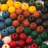 Beehive Round Wooden Beads Jewelry Making DIY Crafts Toys 12/18mm Mixed Spacer
