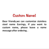 Personalized Name Threader Earrings for Women