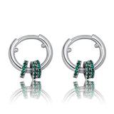 3 Circles CZ Earrings Personality Hip-Hop Jewelry
