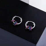 3 Circles CZ Earrings Personality Hip-Hop Jewelry