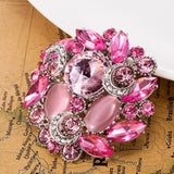 Three Women Flower Scarf Pins Rhinestone Wedding Brooches