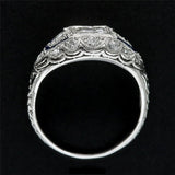 2.5ct Square CZ Band Eternity Wedding Ring 925 Silver Women's Jewelry
