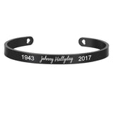 Personalized 6MM Johnny Hallyday Memorial Bangle