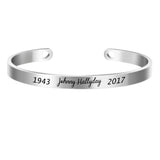 Personalized 6MM Johnny Hallyday Memorial Bangle