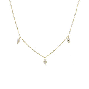 925 Silver Teardrop Necklace Charm Choker Women Gift Jewelry