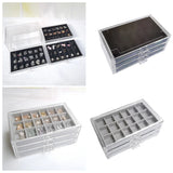 Three-Drawer Flannel Jewelry Storage Box for Women