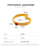 3 Gem CZ Wide Bracelet Bangle Women Gift YS504