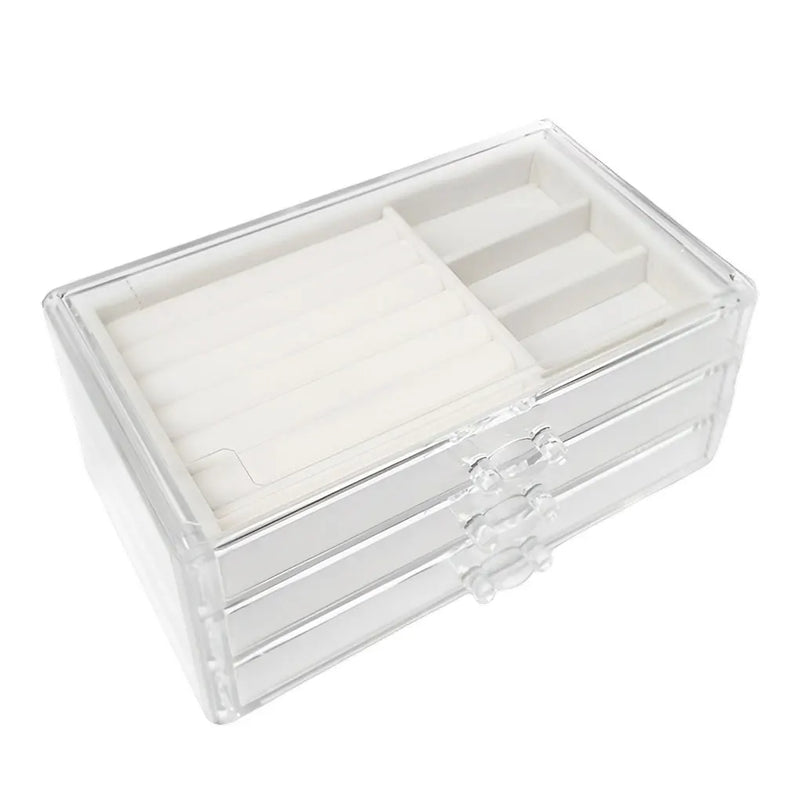 Three-Layer Jewelry Display Stand Box for Women