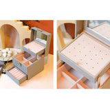 Three Layer Jewelry Box Organizer Travel Case for Women Girls Rings Showcase