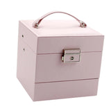 Three Layer Jewelry Box Organizer Travel Case for Women Girls Rings Showcase