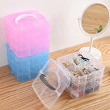 Three-Layer Jewellery Storage Box Earrings Rings Necklace Large Space