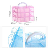 Three-Layer Jewellery Storage Box Earrings Rings Necklace Large Space