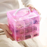 Three-Layer Jewellery Storage Box Earrings Rings Necklace Large Space