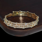 Rhinestone Stretch Bracelet Bangle Jewelry Set