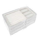3-Layer Transparent Display Stand Jewelry Box Makeup Organizer