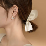 Minimalist 925 Silver Twist Hoop Earrings for Women