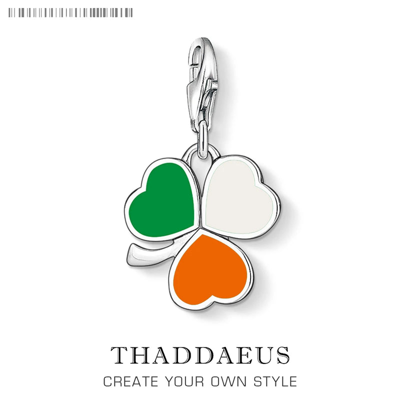 Three Leaf Clover Trefoil Irish Shamrock Pendant Charm For Women Jewelry