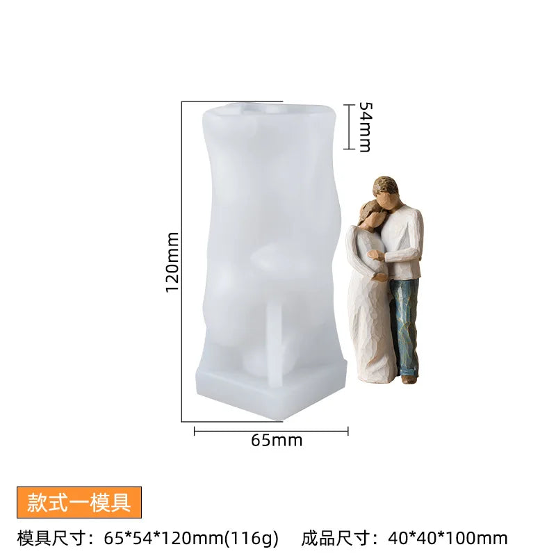 Nordic Style Abstract Human Candle Silicone Mould DIY Resin Mold