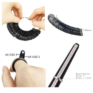 3pc Jewelry Measuring Tools Set Professional Gauge Finger Ring Stick