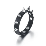 Cuspidal Spikes Stud Wide Cuff Leather Punk Gothic Bracelet