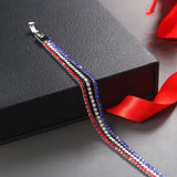Multicolor CZ Crystal Tennis Bracelet for Women 2mm