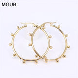 Stainless Steel High Hoop Earrings for Women SL39