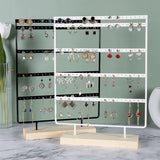 Earring Holder Jewelry Display Stand with Wooden Base