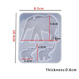 Animal Silicone Mold Elephant Alpaca Polar Bear Epoxy Resin Mould