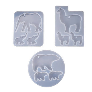 Animal Silicone Mold Elephant Alpaca Polar Bear Epoxy Resin Mould