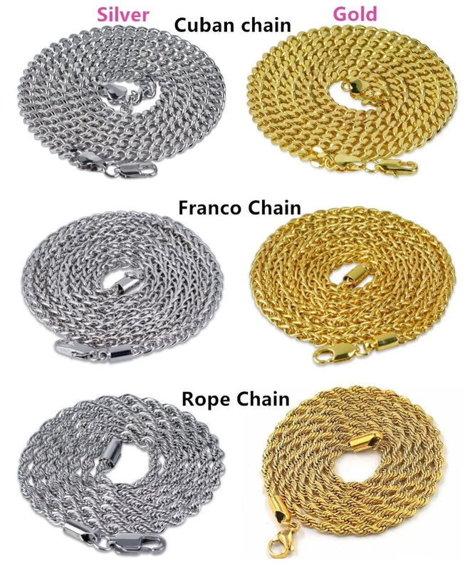 Chains for Men - Rope, Cuban, Franco