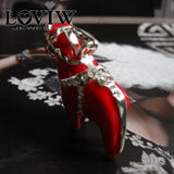 3D Dalecarlian Horse Charm Pendant - Silver-plate