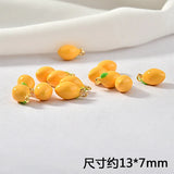 3D Lemon Drop Oil Pendant Copper Plated 18K DIY Ornament