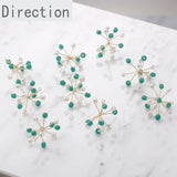 3D Snowflake Crystal Bead Copper Wire Snowflake Ball DIY Jewelry Hand-made