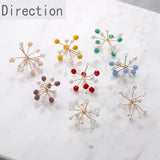 3D Snowflake Crystal Bead Copper Wire Snowflake Ball DIY Jewelry Hand-made