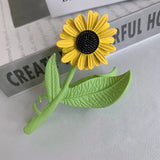 3D Sunflower Hair Clips for Women Sweet Romance Flower Hair Claw