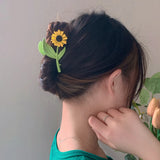 3D Sunflower Hair Clips for Women Sweet Romance Flower Hair Claw